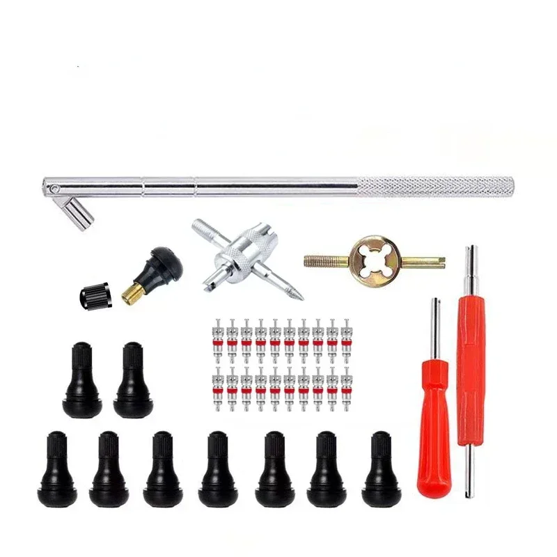 

Magnetic Ring Car Tire Valve Tool Set Valve Core Screwing Tool TR412 Valve Tool Set Screwdriver Head