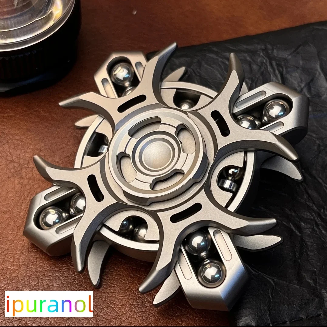 Oracle Tuning Fork EDC Fidget Spinner Crisp Sound Double-Sided Linkage Stress Relief Toy Metal Decompression Fingertip Gyro Gift