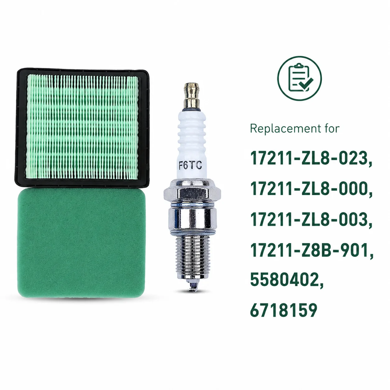 Air Filter + Spark Plug Maintenance Kit For Honda GCV160 GCV190 GC160 GC190 GCV135 Engine, Replaces 17211-ZL8-023 17231-Z0L-050