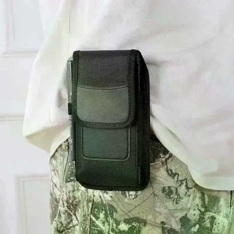 Mobile Phone Waist Bag Men Oxford Cloth Storage Fanny Pack Purse With Belt Loop Bum