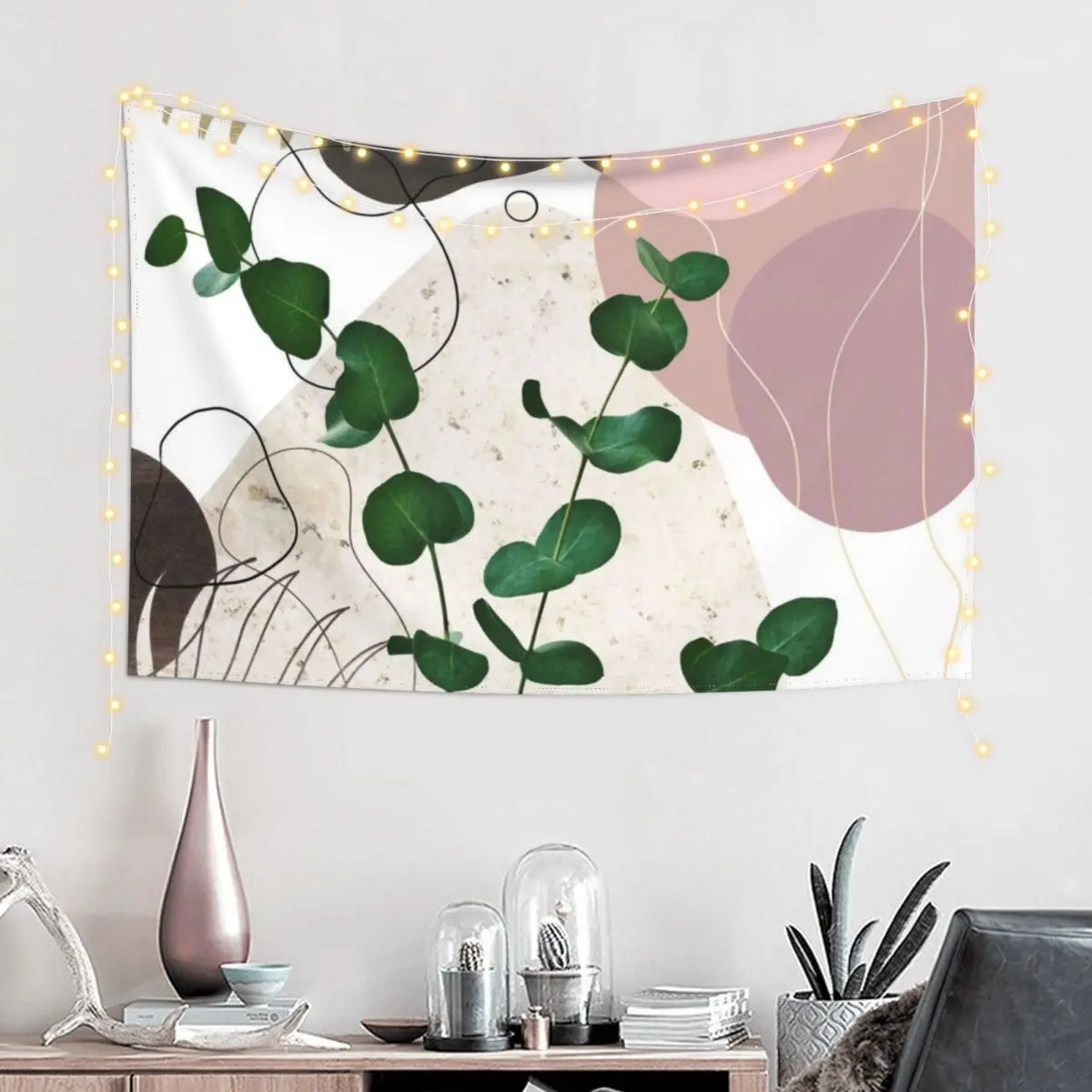 Eucalyptus Fan Palm Finesse #3 #tropical #decor #art Tapestry Wall Deco Bedroom Deco Tapestry