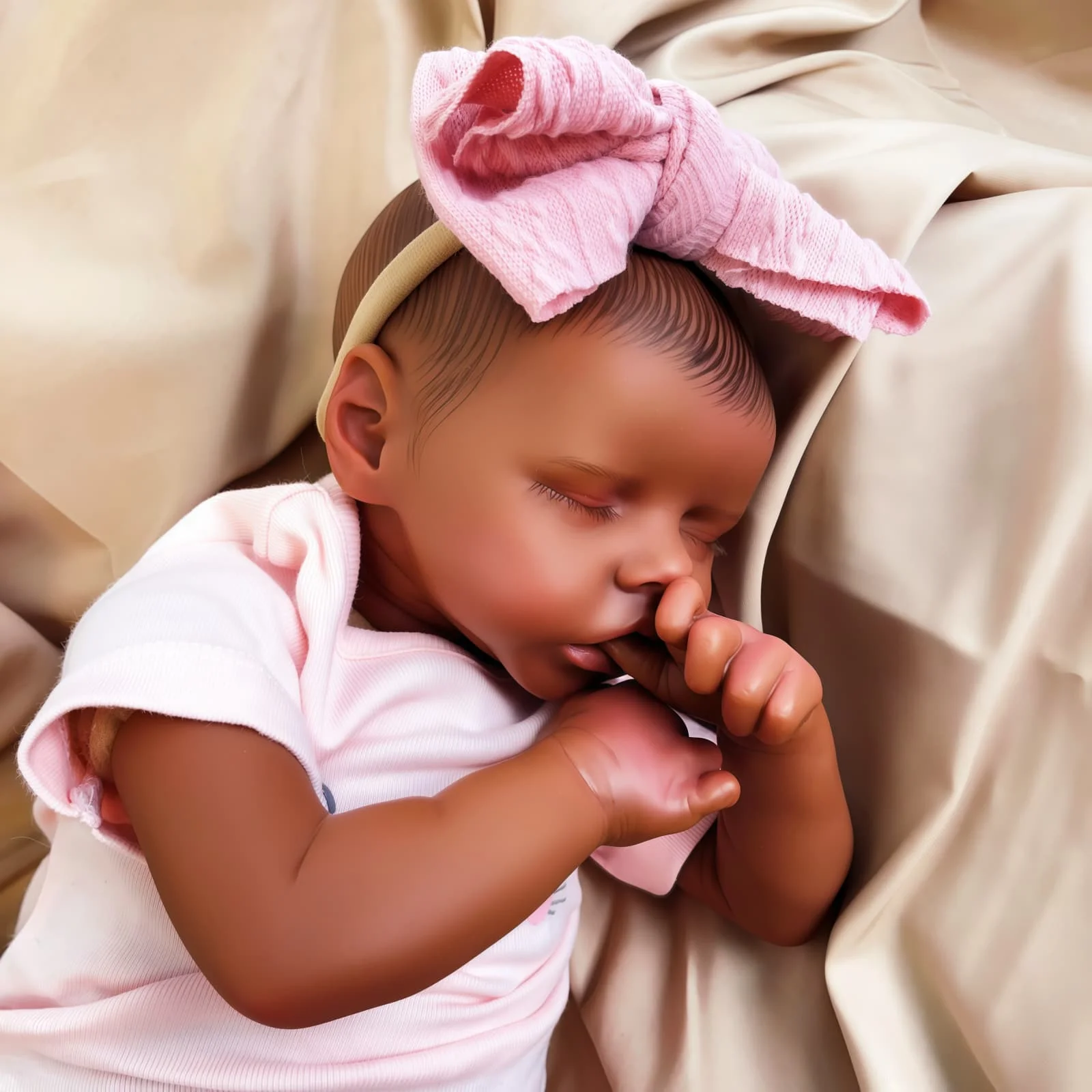 17-calowa realistyczna lalka noworodka - realistyczna afroamerykańska lalka Reborn - idealna dla kolekcjonerów i na prezenty