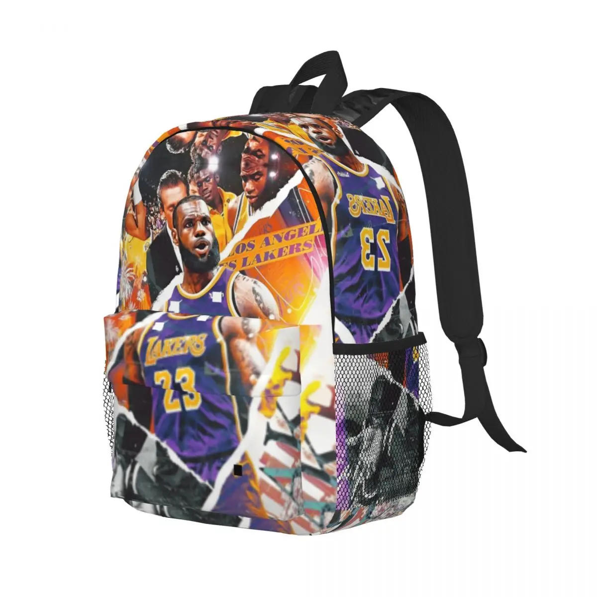 LeBron-King-James New Fashionable Pattern School Bag Print Lightweight Backpack 15inch