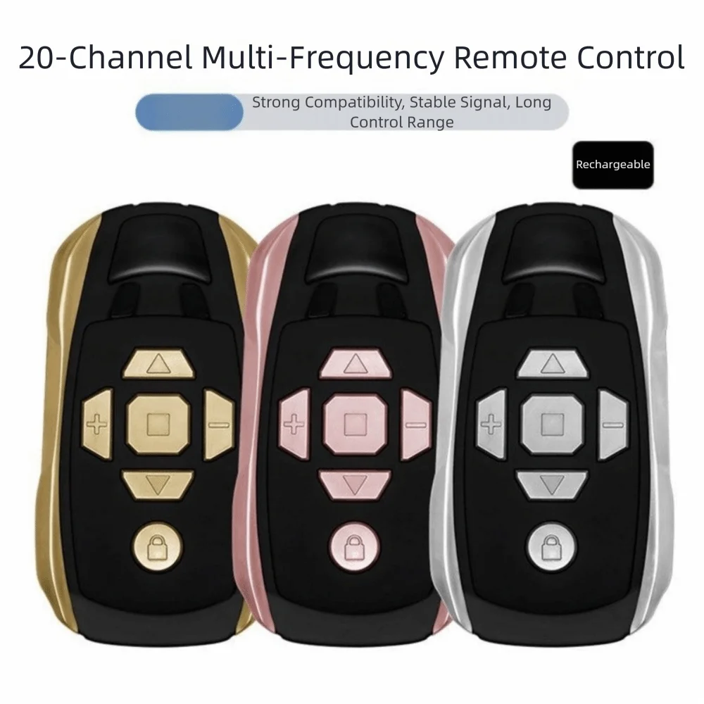 20-Channel Garage Door Remote Control Multi Frequency Rechargeable Gate Controller Clone RF Control Gate Key Duplicator