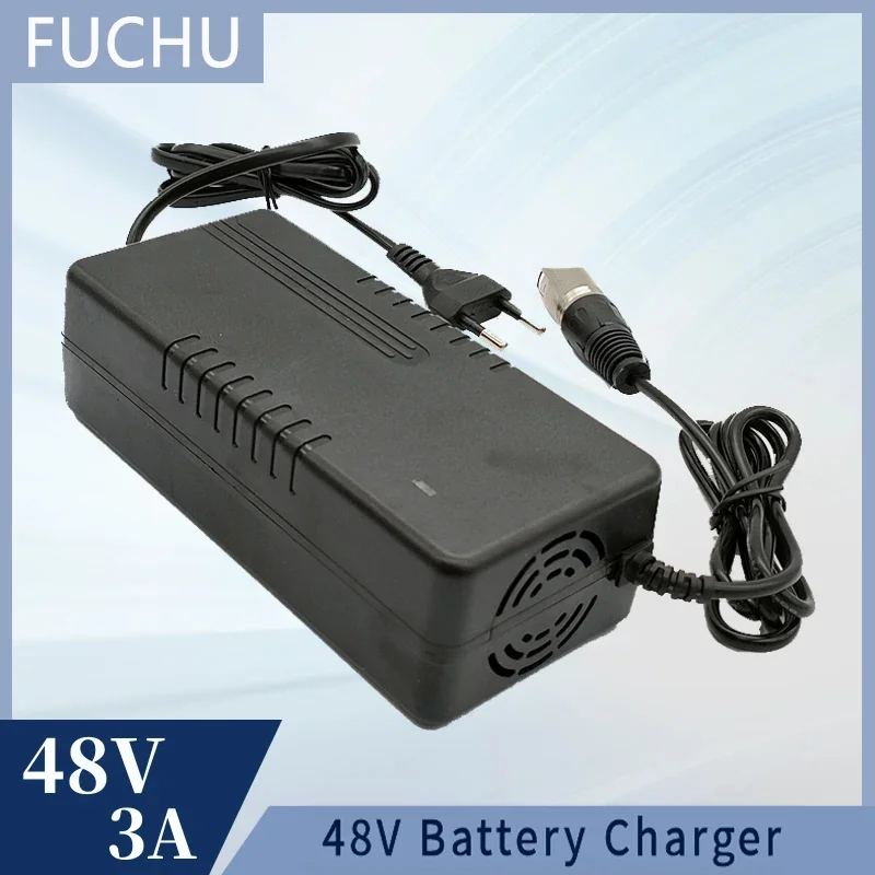 48V 3A 54.6V 18650Lithium Battery Pack Charger 48V Electric bicycle charger Built in cooling fan with for Hailong bike battery