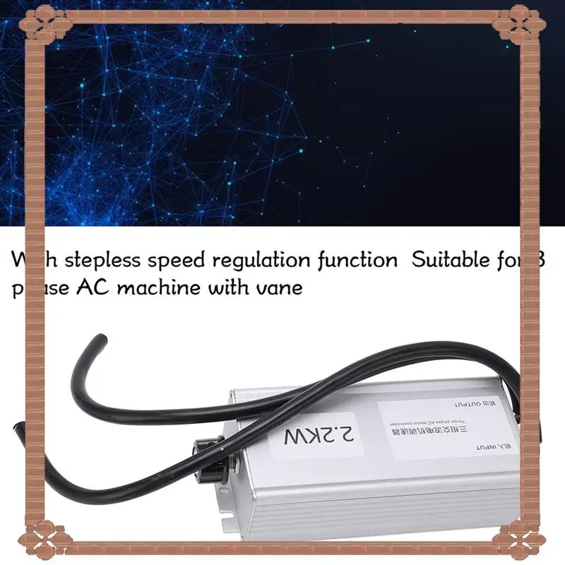 24-Hour Delivery 2X Motor Speed Controller, 2.2KW 3 Phase Aluminum Alloy 380V Variable Electronic Speed Regulator