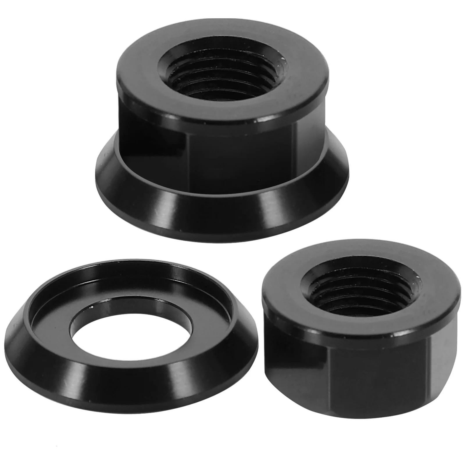 

2Pcs M10 Bicycle Hub Nut Aluminum Alloy Durable Rustproof Fixed Gear Mountain Bike Rear Wheel Nuts Hub Nut Wheel Nuts