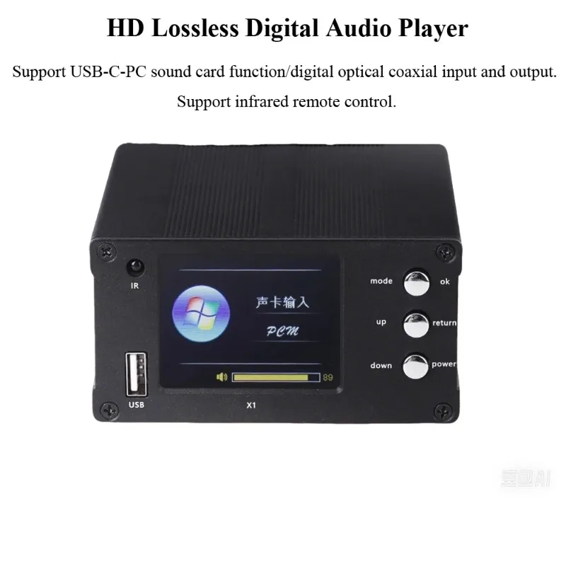 

Двойной цифровой аудиоплеер ES9038Q2M DAC HIFI без потерь DSD256 Bluetooth 5.1 QCC5125 проигрыватель без потерь 2 ТБ HDD для чтения и воспроизведения