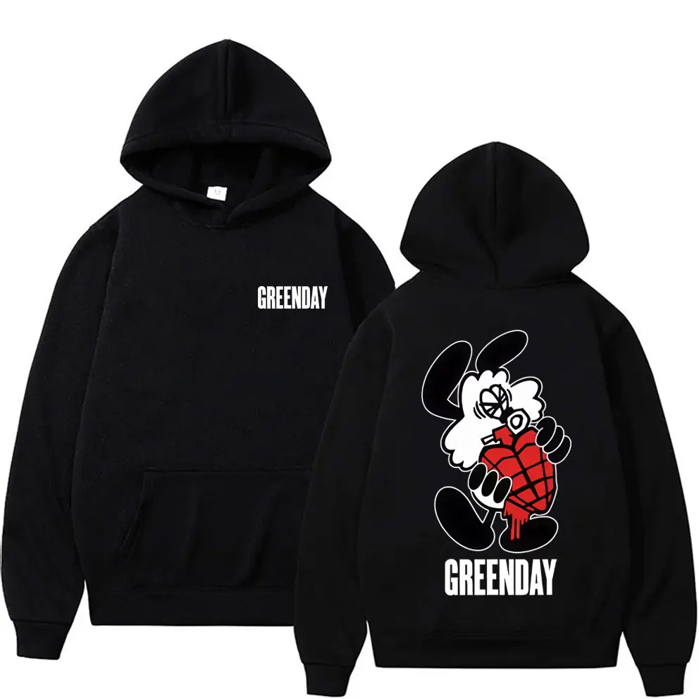 

Punk Band Green Day Cartoon Funny Style Hoodie Male Vintage Oversized Streetwear Men Women Fashion Gothic Rock Pullover Hoodies