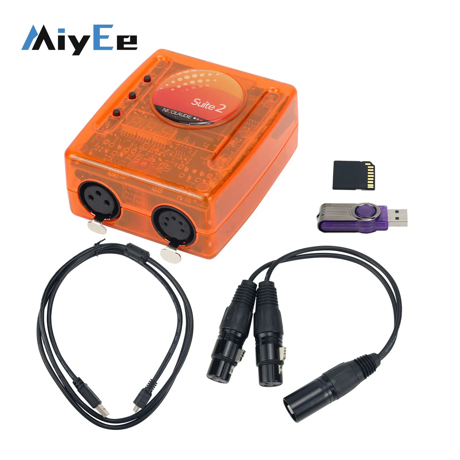 Sunlite Suite 2 FC USB Interface Stage Light Controller 3-Core and 5-Core Ethernet Communication Connection