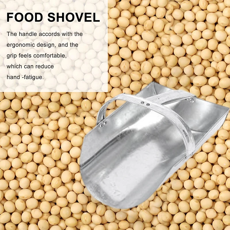 ~New Makapal Metal Large Capacity Rice Scoop Feed Grain Scoop Multi Functional Smooth Ergonomic Handle Kitchen Supermarket Farms