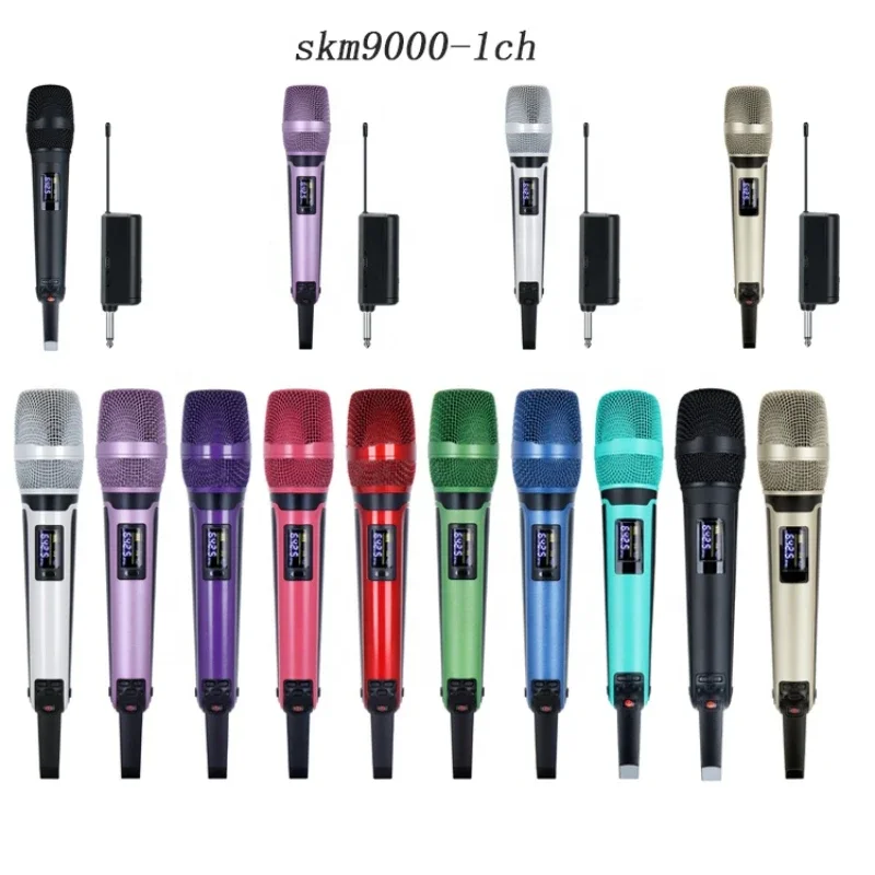 

skm9000 Microphone Wireless 1 Channel Mic ABS Material Universal Microphone System Rechargeable Receiver for Karaoke Singing