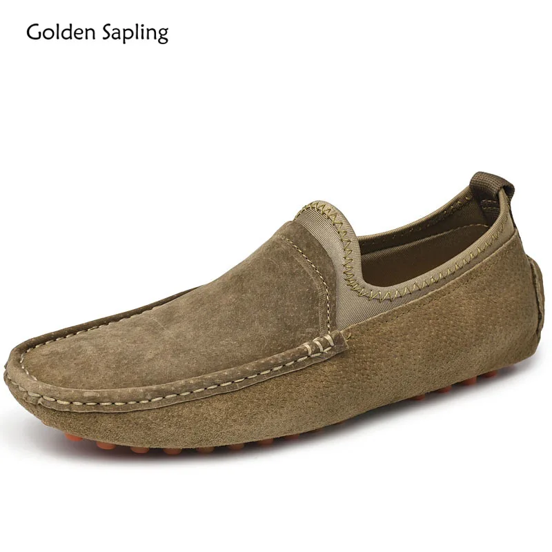 

Golden Sapling business Loafers Fashion Men's Casual Shoes Genuine Leather Flats Comfortable Leisure Driving Shoes Men Moccasins