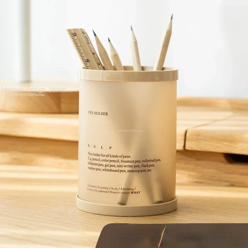 ทรงกระบอกที่ถอดออกได้เดสก์ท็อปผู้ถือปากกาอุปกรณ์สํานักงานดินสอจัดเก็บกล่องเครื่องเขียนของขวัญครู