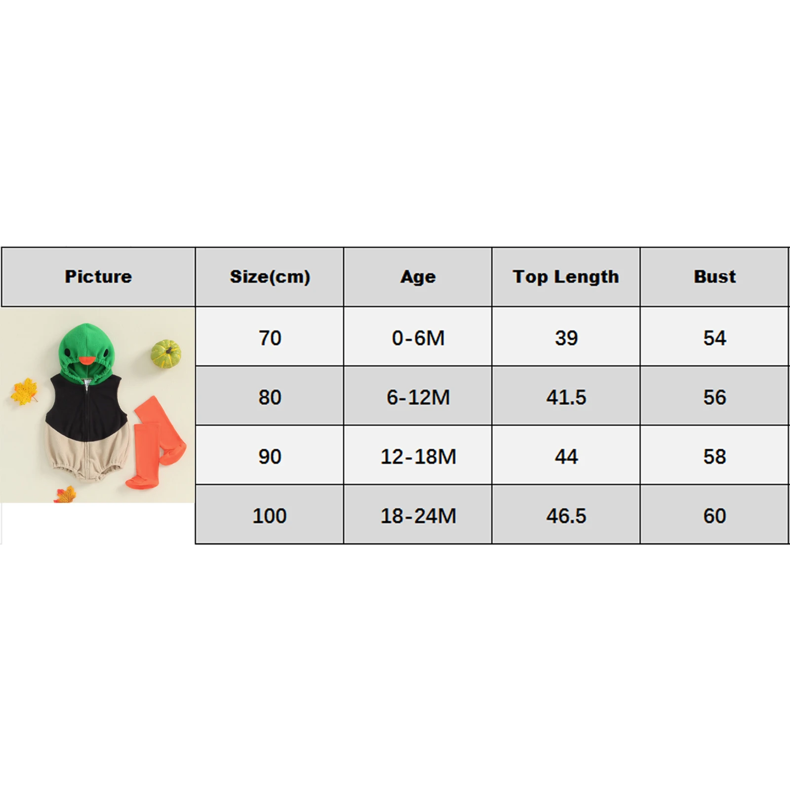 2026 هالوين طفل رضيع بطة زي أكمام مقنعين سستة إغلاق رومبير مع تدفئة الساق تأثيري حلي مجموعات الطفل