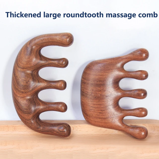 Grzebień do włosów z drzewa sandałowego Scalp Relax Acupoint Massager Przenośny grzebień z drewnianą rączką Antystatyczne narzędzie do stylizacji