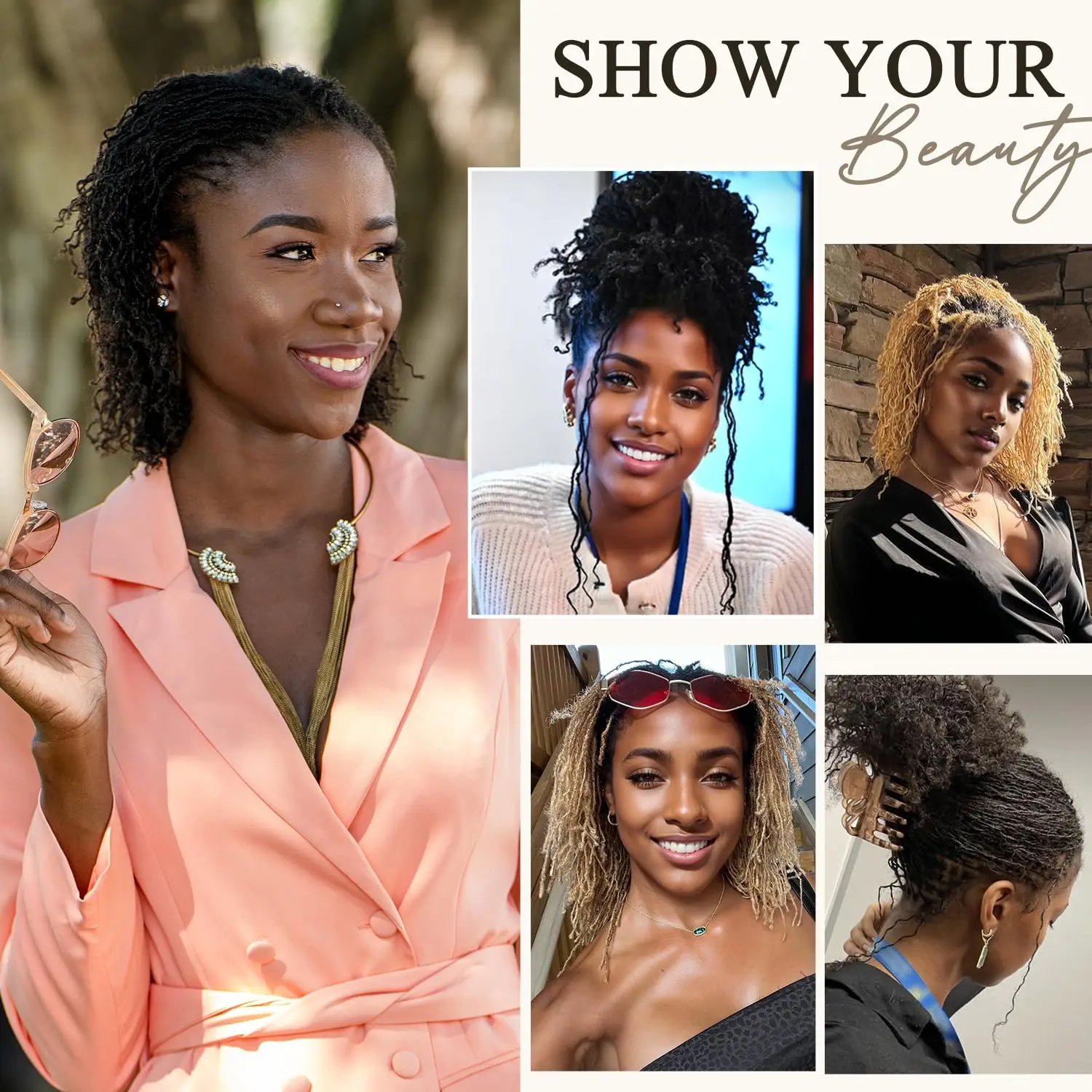 Vbeauty 2 مللي متر صغيرة اليدوية التعشيق Sisterlocks 100% شعر بشري حقيقي دائم مايكرو Locs ملحقات لينة Dreadlock