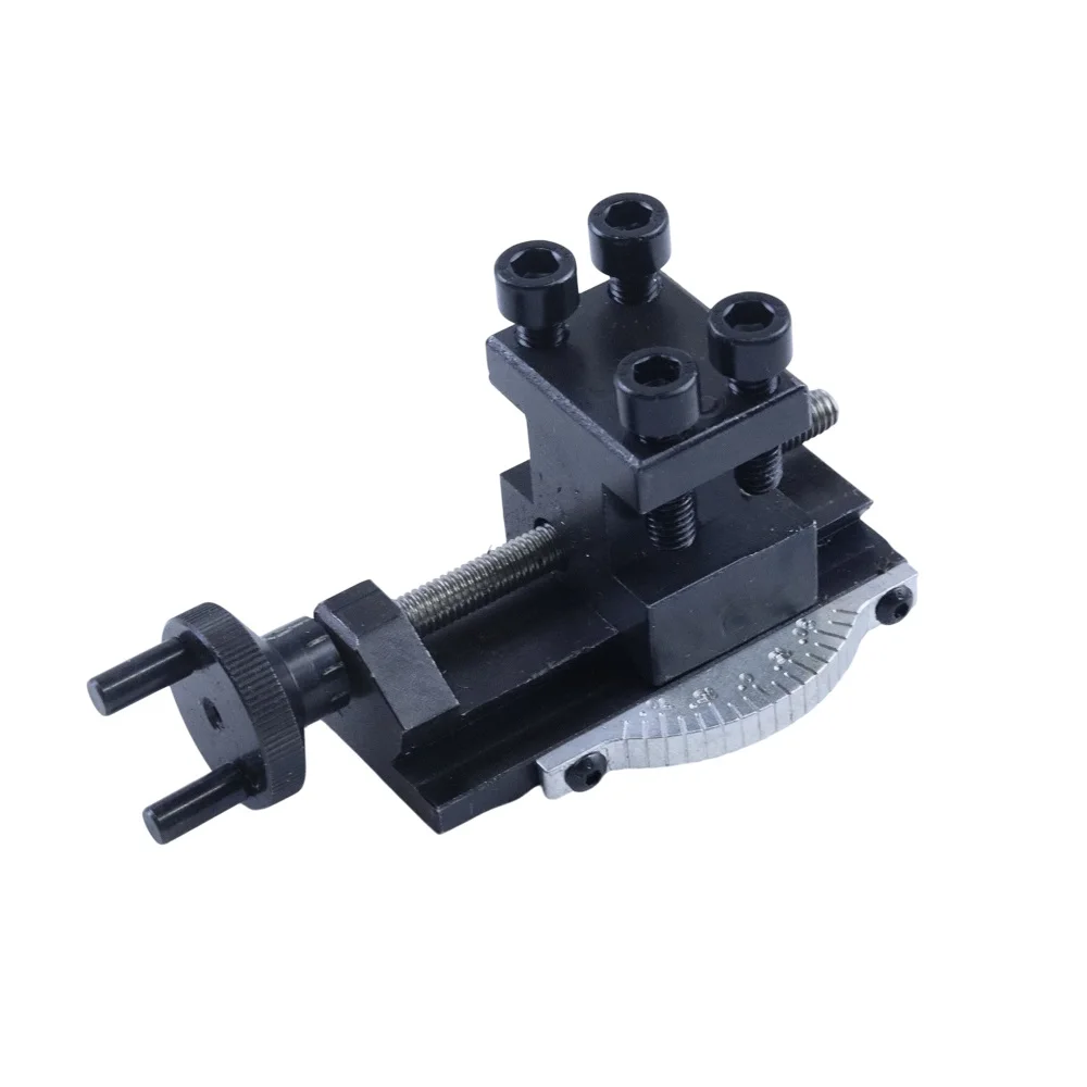 C0 Mini Lathe Tool Post, Swivel Angle with Degree Scale, 100x49x58mm, S/N 10154, 4-Bolt Clamp
