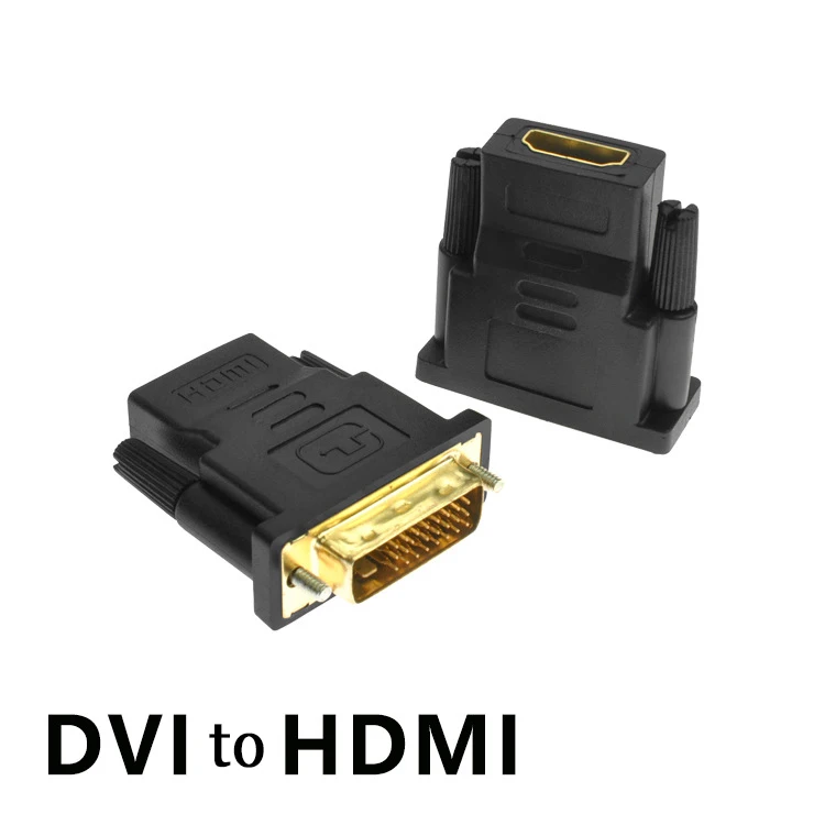 24k Gold Plated Plug Male To Female DVI Converter 1080P For HDTV Projector Monito DVI 24+1 To HDMI-compatible Adapter Cables