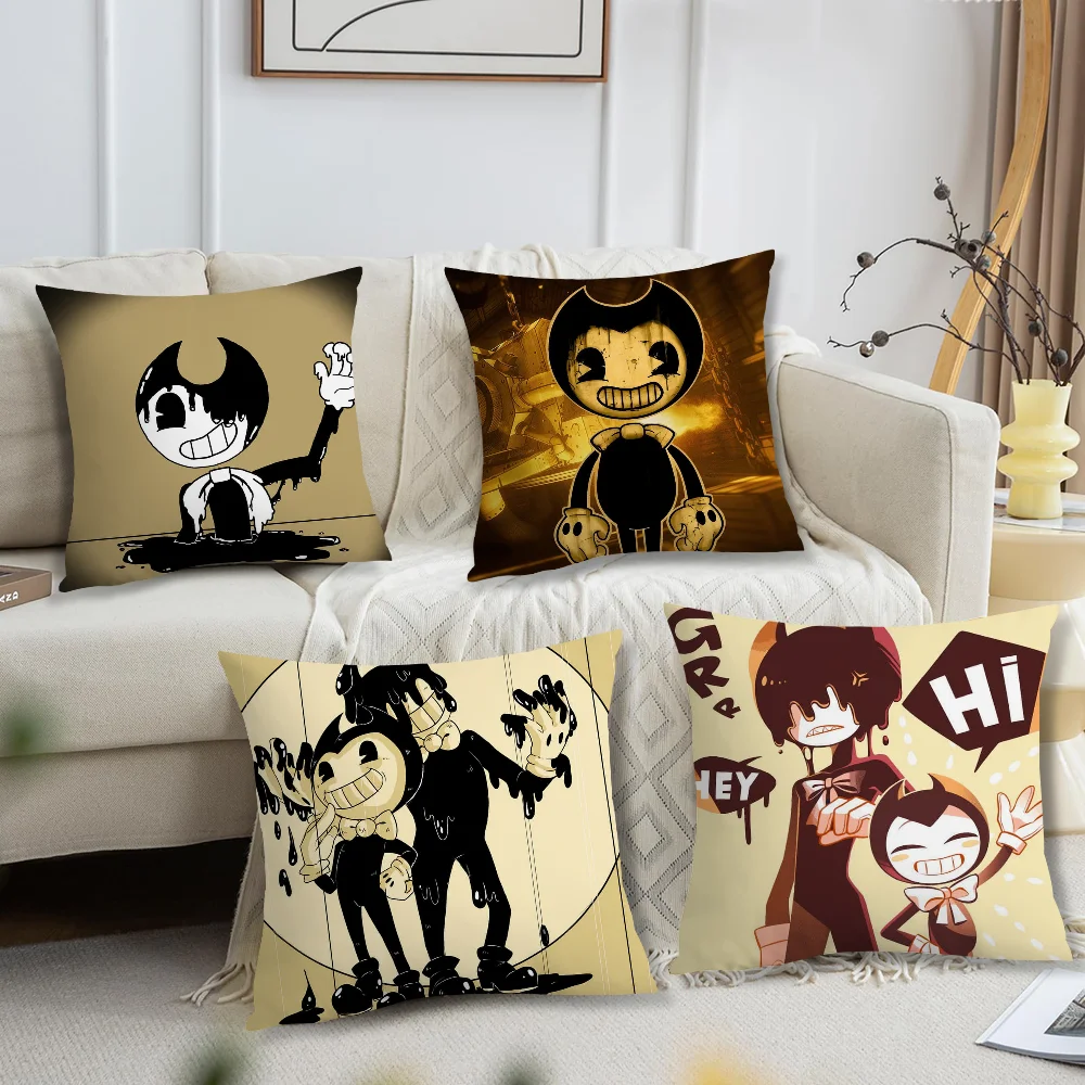 Games B-Bendy And The M-Machines cushion cover Accessories Square Cushion Room Bedroom Headboard Sofa Living Backrest Car Nap