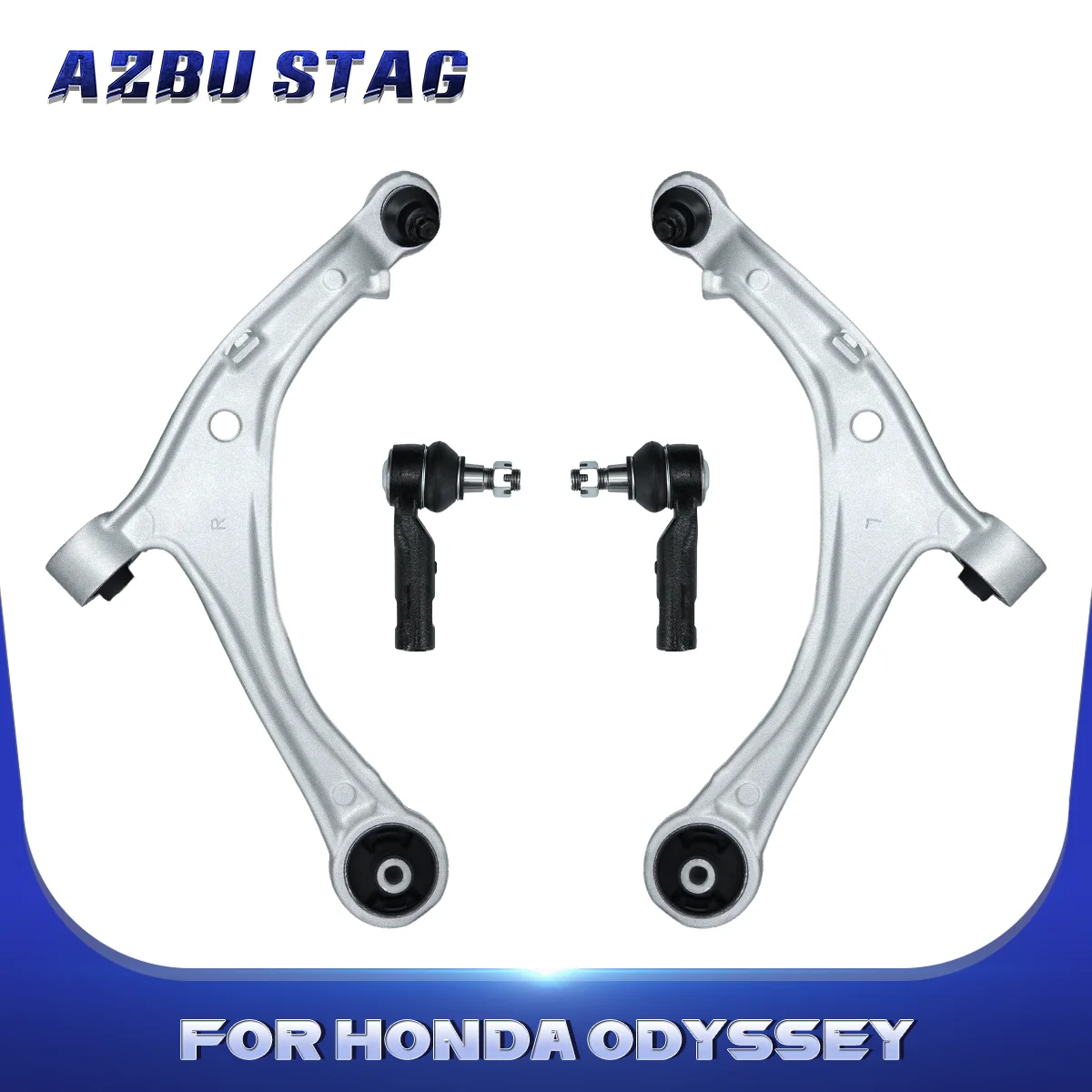 

AzbuStag 4Pcs Front Lower Control Arm Tie Rod Suspension Kit for Honda Odyssey 2011 2012 2013 2014 2015 2016 2017 53540SJCA01