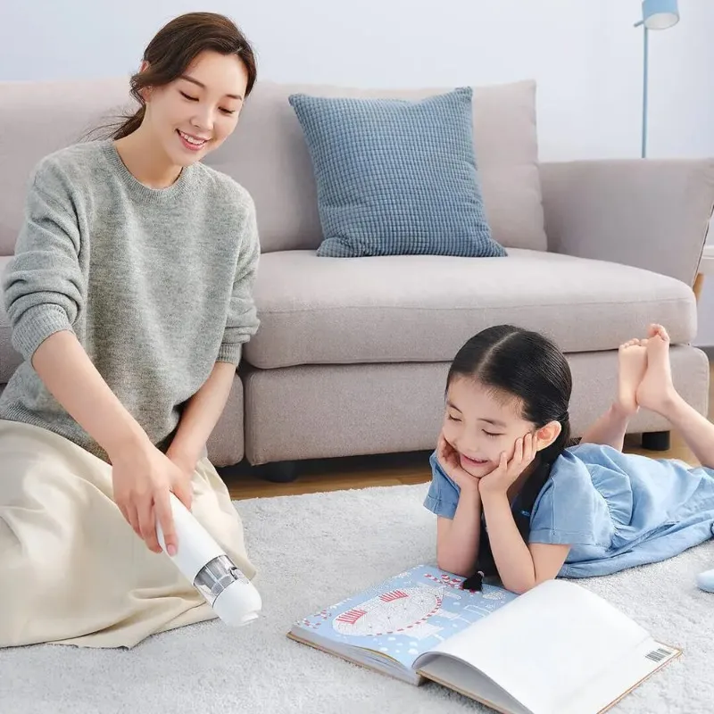 مكنسة كهربائية Xiaomi Mijia اللاسلكية المحمولة المدمجة لصائد الغبار قابلة لإعادة الشحن لتنظيف فجوة أريكة الكمبيوتر في السيارة