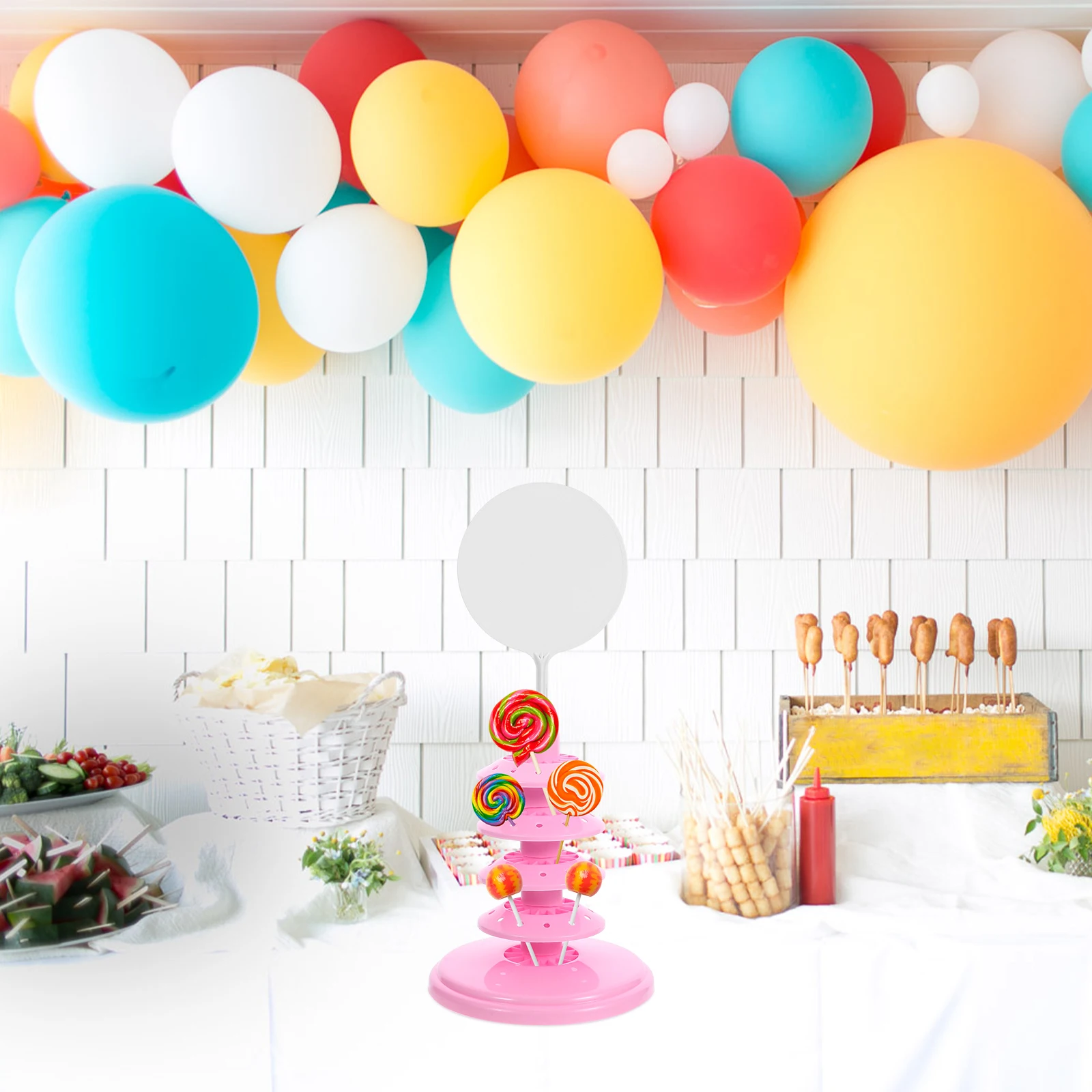 

Multi-Hole Rack Wedding Birthday Bridal Shower Plastic Lollipop Stand Multi-Function Display Holder For Cake Pops Marshmallow