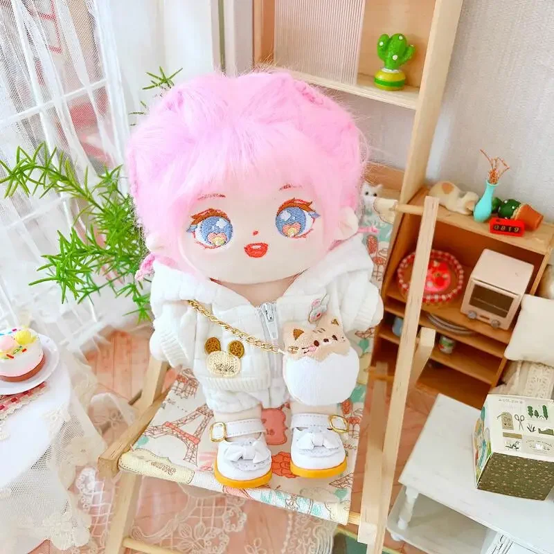 20cm Plush Doll Suit Sweater pant Body-Shape Doll Accessories Birthday Present Replaceable Clothes Toy Gift Movie Star Idol Doll