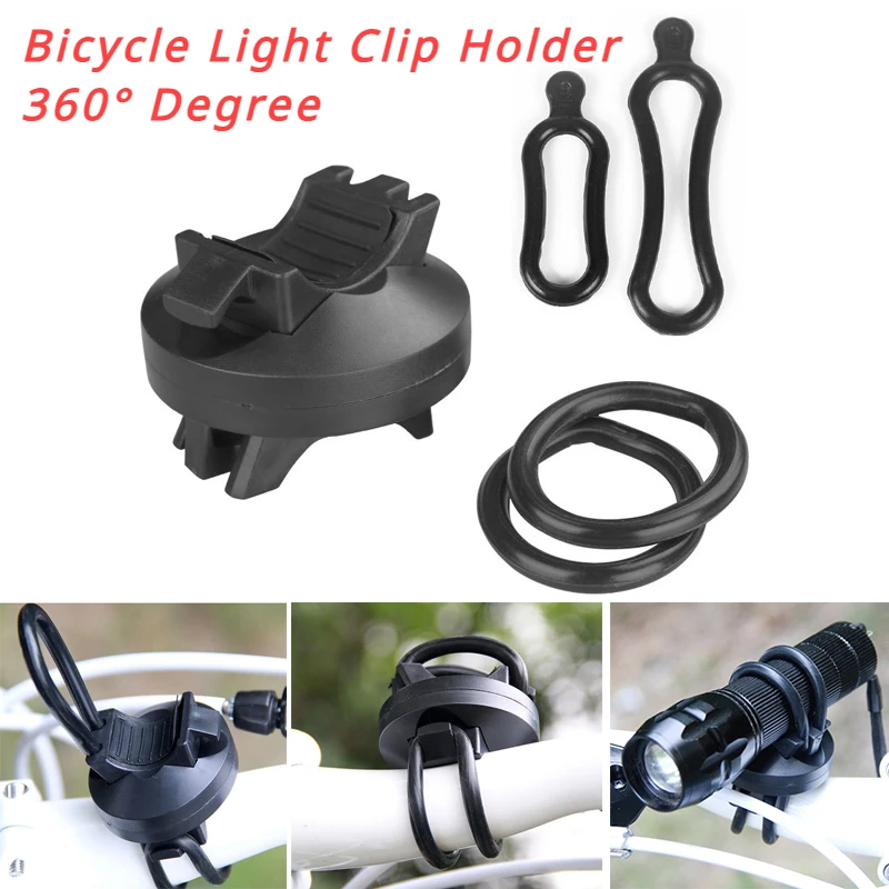 

Bicycle Light Clip Holder 360° Degree Rotation Handlebar Clip for LED Flashlight Mountain Bike Front Flash Torch Light Bracket