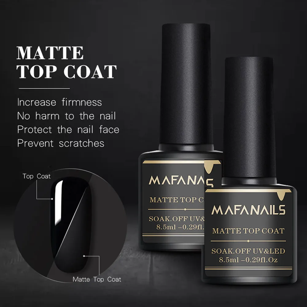 8ml base coat & capa superior gel unha polonês aço superior/fosco/gel duro/livre ácido unhas primer + 1 escova uv lâmpada led ferramenta bond verniz