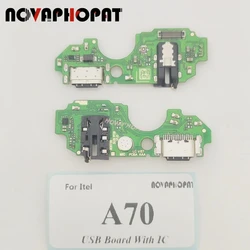 For Itel A70 A665L USB Dock Charger Port Plug Headphone Audio Jack Microphone Charging Board With IC