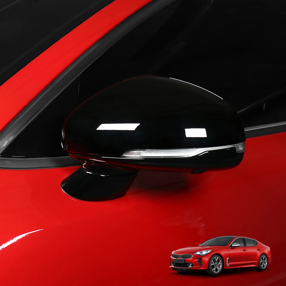 

X-T яркая черная накладка на зеркало заднего вида на боковую дверь для KIA Stinger 2018 2019 2020 2021 2022 2023