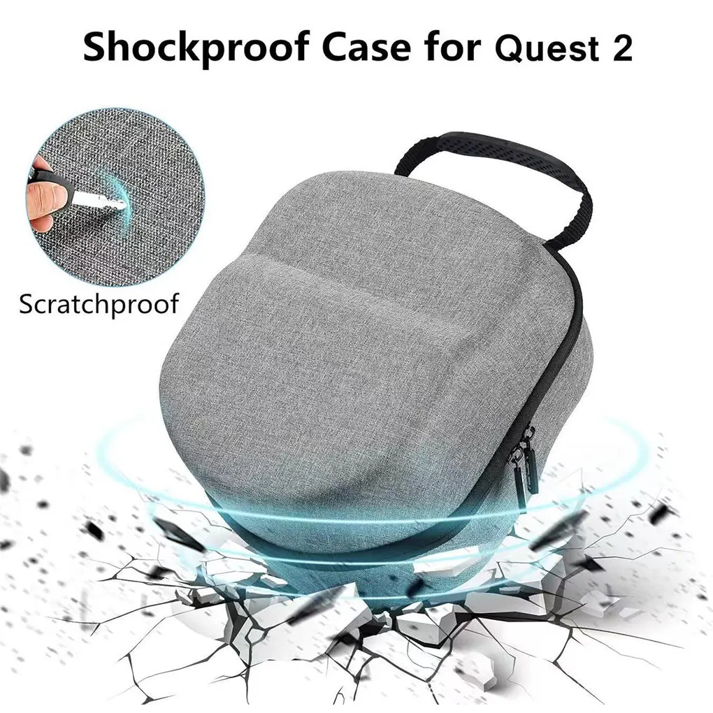 Hard EVA Travel Storage Bag For Meta Quest 3 for Oculus Quest 2 VR Headset Portable Carrying Case Controllers Accessories