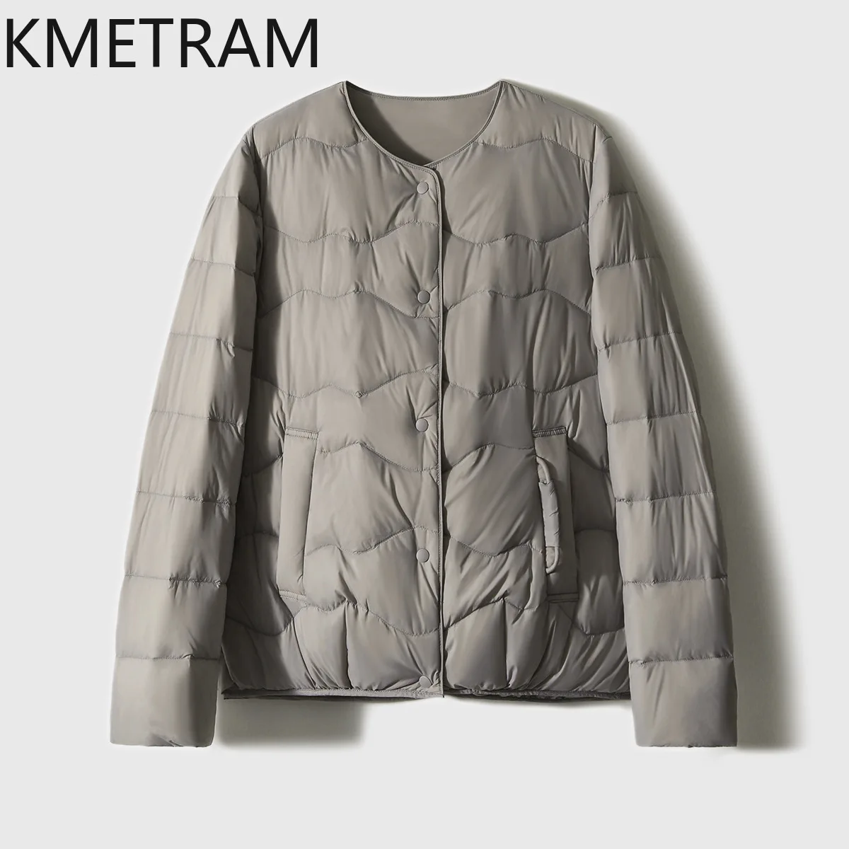 KMETRAM 겨울 화이트 구스 다운 코트 고품질의 새로운 겉옷 경량 퍼퍼 자켓 의류 여성 2024 Пуховик Женский