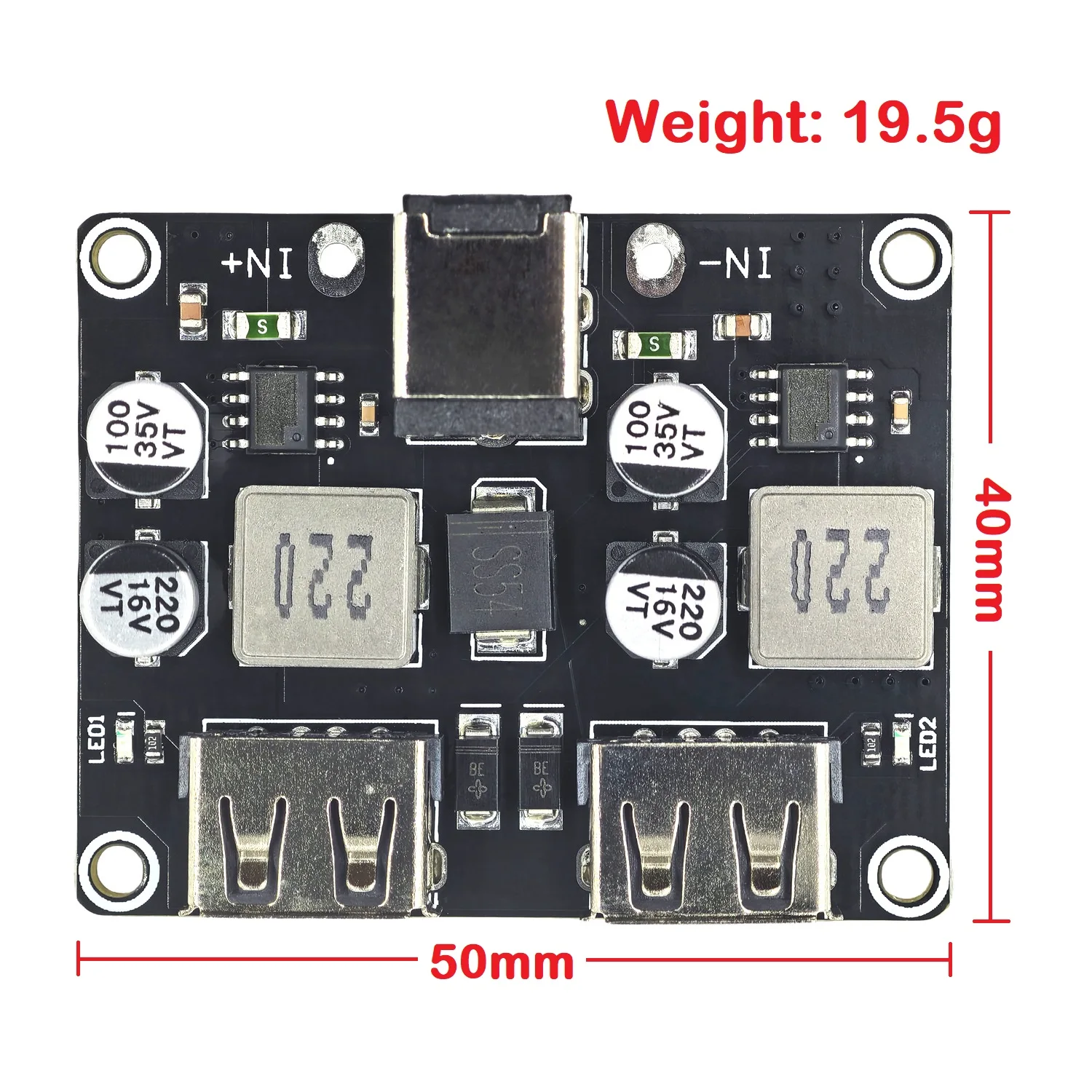 USB QC3.0 QC2.0 DC-DC Buck Converter Charging Step Down Module 6-32V 9V 12V 24V to Fast Quick Charger Circuit Board 5V 2-Channel