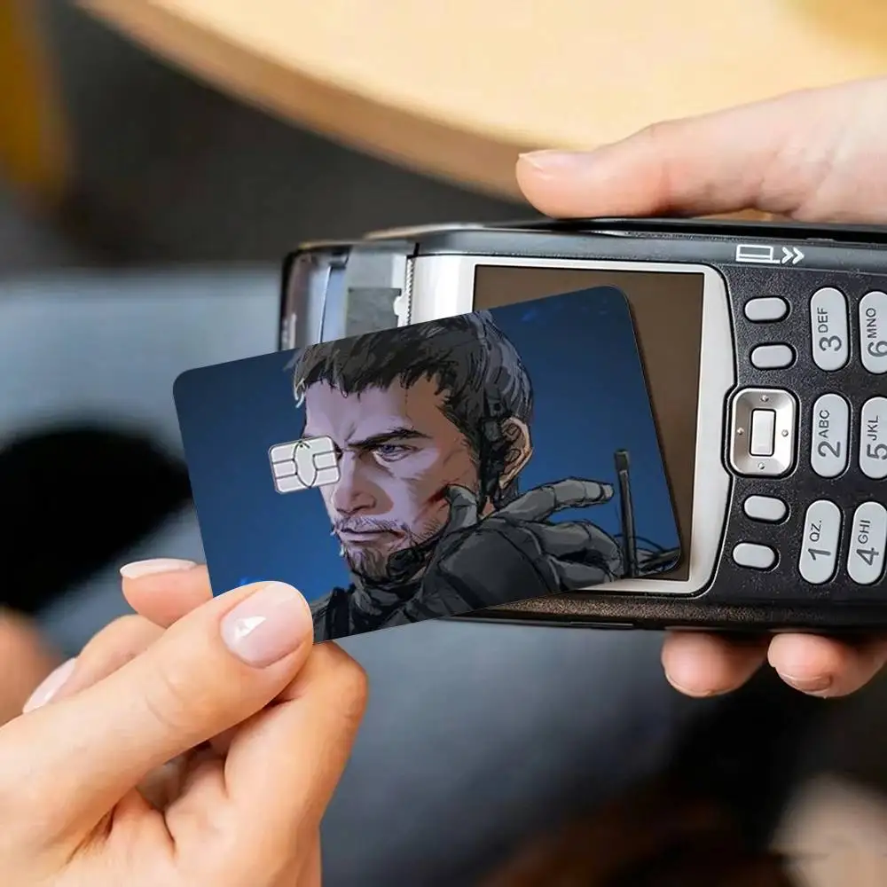 Chris Redfield Resident Evil  Credit Card HD Stickers Game Card Decal Small Chip Waterproof Sticker Gift