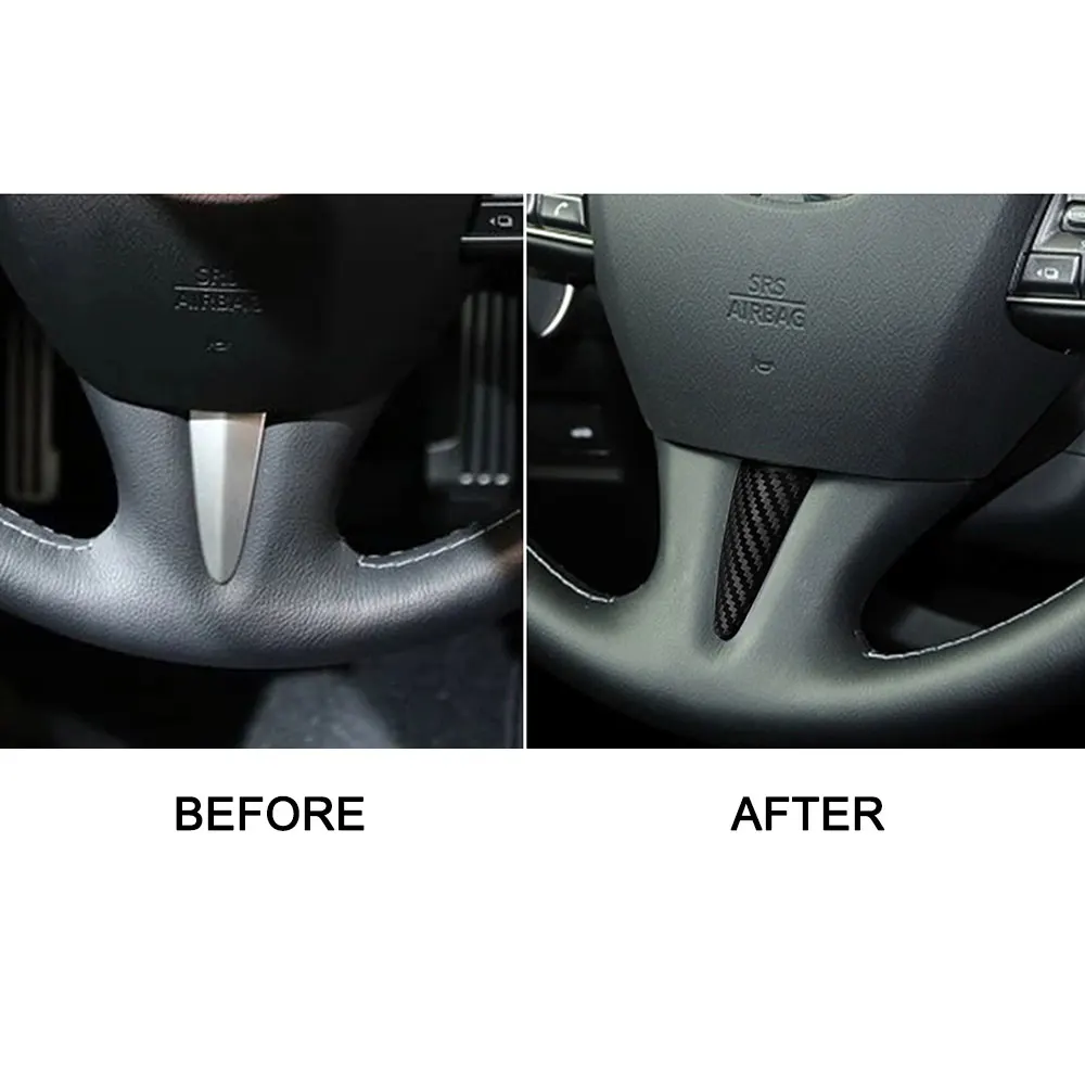 2 шт., отделка рулевого колеса из углеродного волокна + крышка ручки переключения передач, наклейки на ручку переключения передач, замена для Infiniti Q50 2014-2017