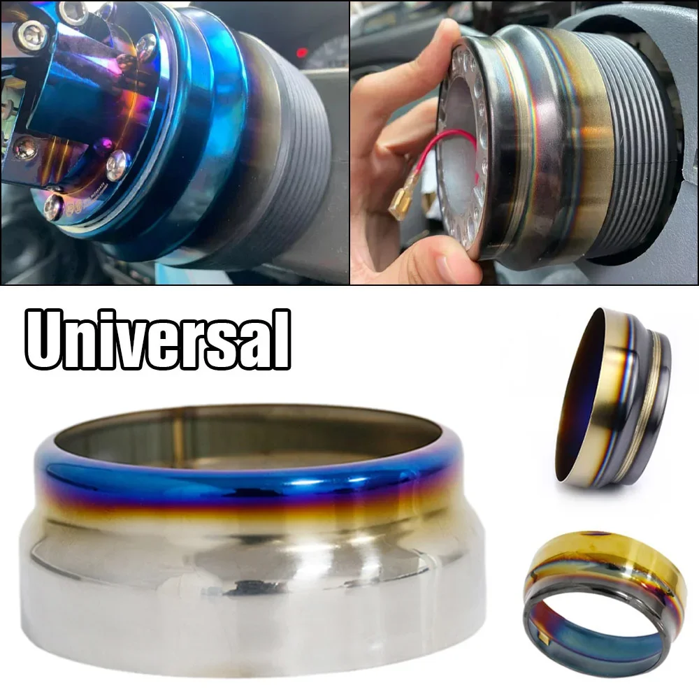 Universal Car Racing Steering Wheel Quick Release Hub Adapter Cap Boss Kit Cover Burnt Titanium Hub Boss Kit Cover Auto Parts