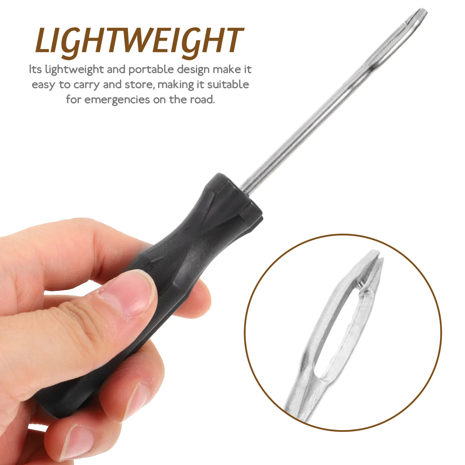 

4pcs Tire Plug Repair Tool Durable Metal T-Handle For Car Motorcycle Atv Tire Fix Roadside Emergency Kit