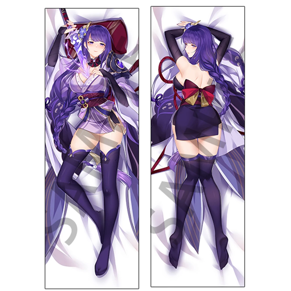 

180cm Raiden Shogun Hugging Body Pillowcase Genshin Impcat Sexy Baal Cosplay Pillow Anime Dakimakura Cushion Cover