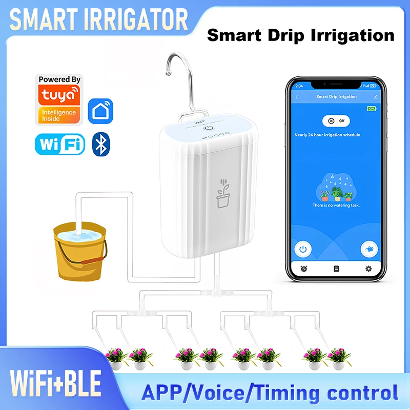 

Tuya WiFi Smart Irrigator Automatic Drip Irrigation Equipment App Remote Control Work With Alexa/Google Assistant