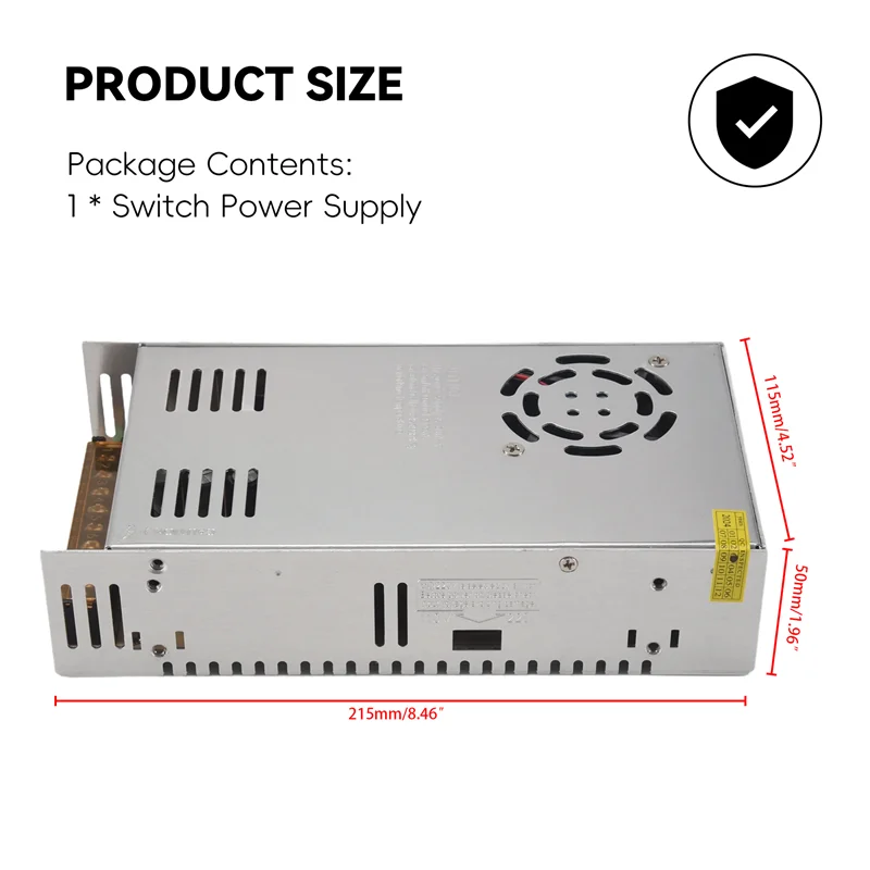 ABZW 12V 50A 600W Импульсный источник питания для автоматизации, ламп, приборов, электроэнергии, нефтяной и нефтехимической промышленности и т. д.