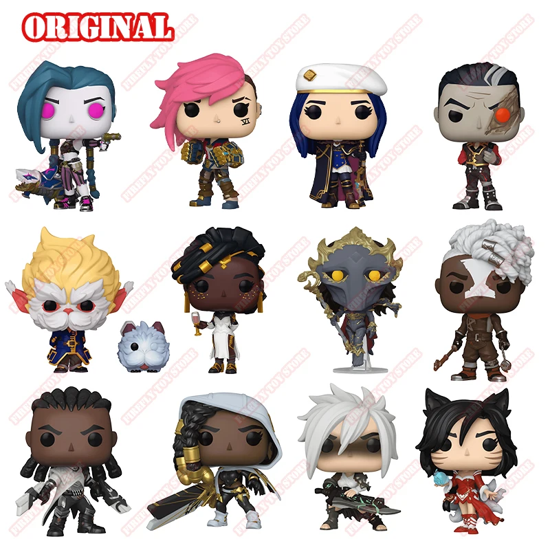 

Original Arcane: League of Legends Animation Game Peripheral Toys Jinx Vi Riven Ari Ekko Anime Action Model Figures Collection