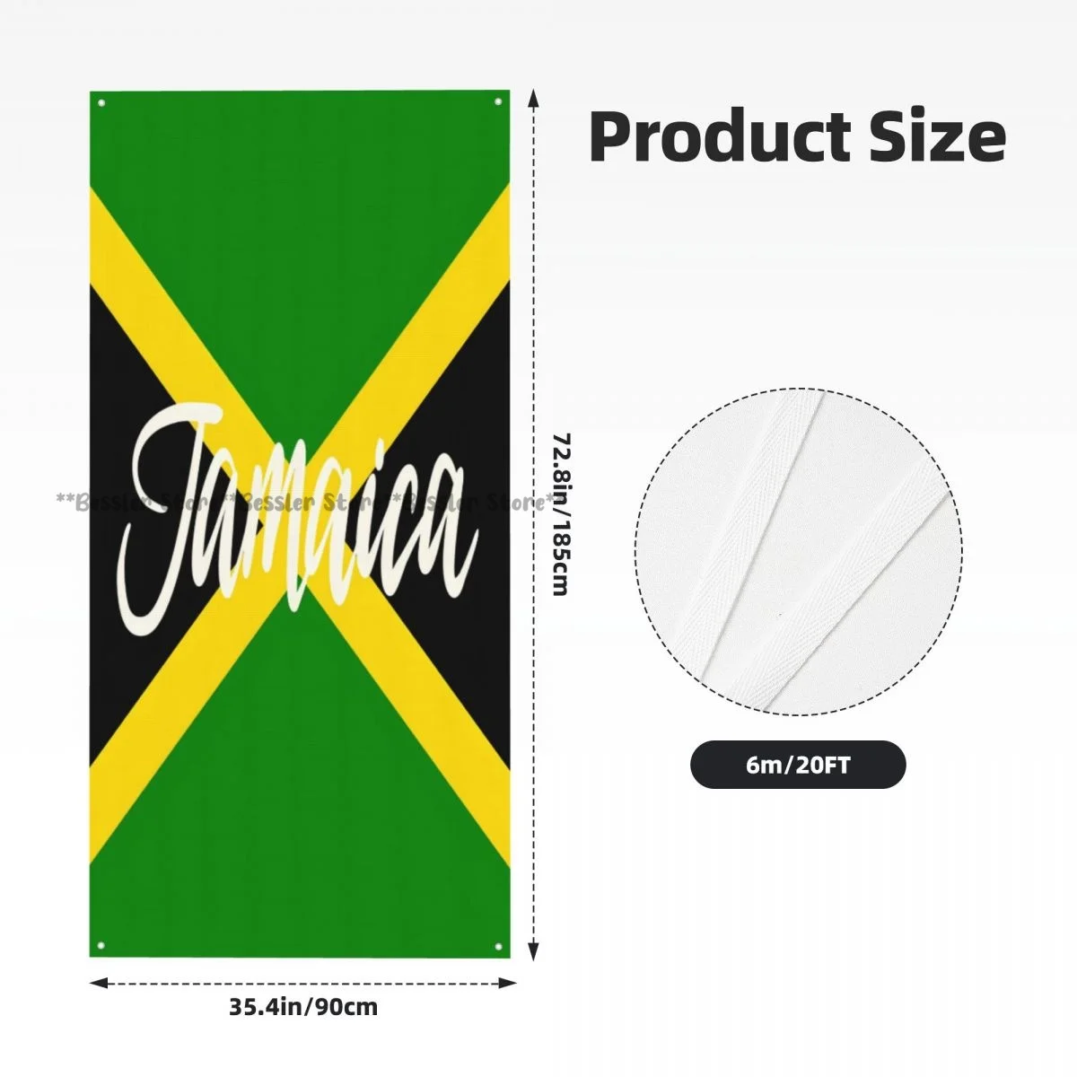 Door cover banner Jamaica holiday house decoration general purpose 35.4x70.8 inch