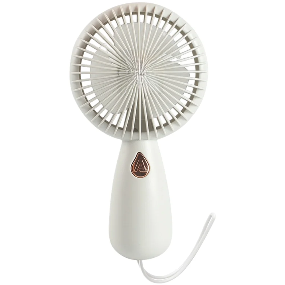 LED Illuminated Handheld Fan USB Rechargeable 3 Control Quiet Operation Lightweight Plastic Construction 16x9cm