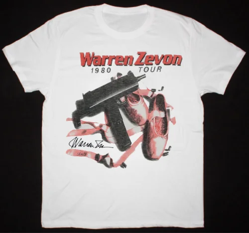 1980 Tour Warren Zevon Shirt Short Sleeve White