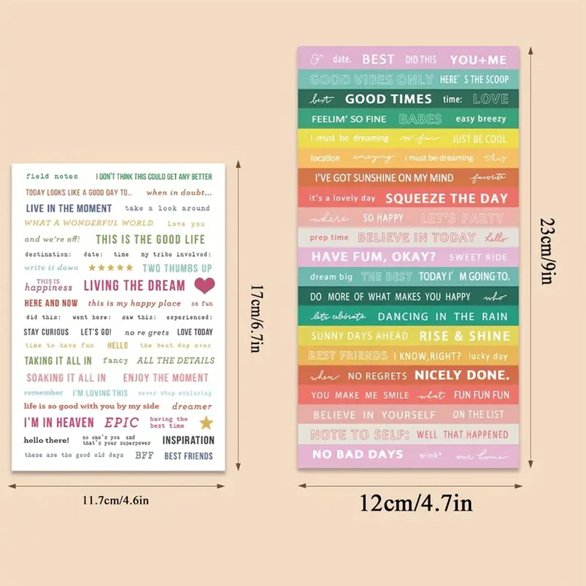 2 قطعة/الحزمة ملهمة الكلمات والعبارات ملصقات القرطاسية مخطط ملصق كلمة إيجابية ملصق لمجلة غير المرغوب فيه سكرابوكينغ