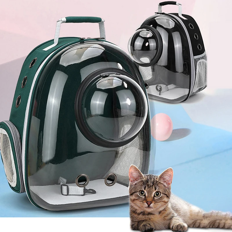 

Transparent Cat Carrying Bags Space Breathable Pet Backpack Portable Puppy Dog Backpack Transport Carrier Space Capsule Bag Pets