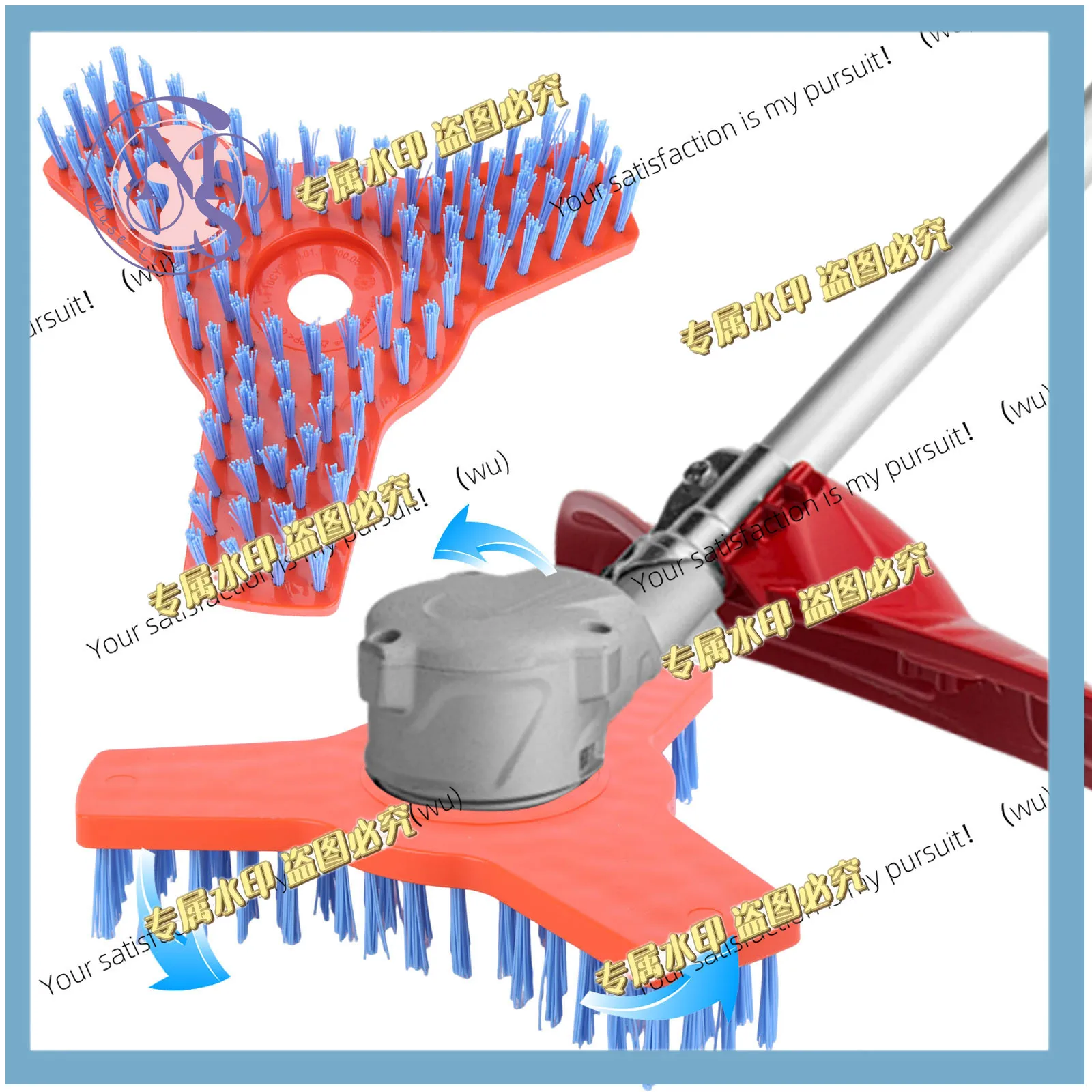 3T design lawn mower cleaning brush, heavy duty and efficient, garden tool cleaning accessories