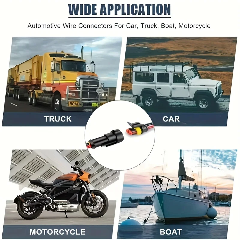 Wasserdichter Kfz-Steckverbinder 1 bis 6-polig, Buchse und Stecker, männlich und weiblich, für Kabel von Auto und Lkw, ideal für sichere Verbindungen, wasserfest, perfekt für Fahrzeuge, Motorräder, Boote und Elektropro – Detail 18